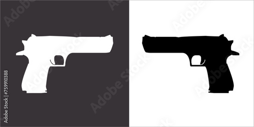 Illustration vector graphics of gun icon