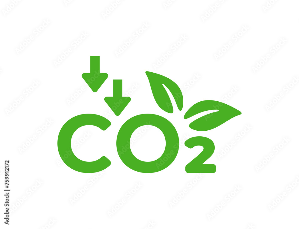 Reducing carbon emission icon. Reduce co2 gas graphic design. Ecology and environment Reducing carbon emission icon. Reduce co2 gas graphic design. Ecology and environment