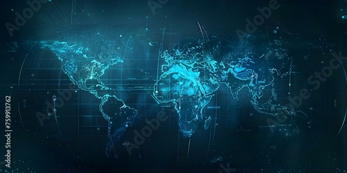 A futuristic image showcasing digital continents and virtual countries in cyberspace. Concept Digital Continents, Virtual Countries, Futuristic Image, Cyberspace Concept