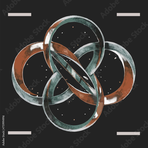 Infinite Loops typography icon as infinity sign symbol shape vector template illustration, 3D realistic eternity sign Colorful wavy volumetric figure eight ( 8 ), Abstract Design Element
