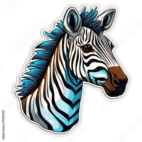 Zebra head vector illustration. Zebra head template. Zebra head template.