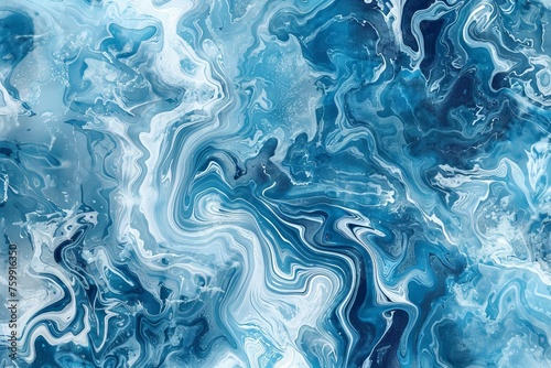 Marble texture swirls in shades of blue An elegant abstract pattern for sophisticated designs