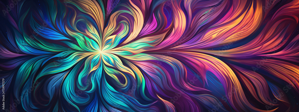 Vibrant Floral Abstract Swirl Vibrant Floral Abstract Swirl