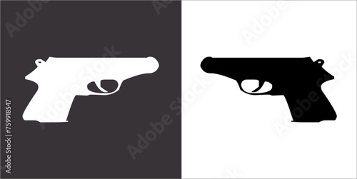 Illustration vector graphics of gun icon