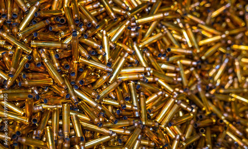 Large Group of Empty Bullets in Switzerland. photo