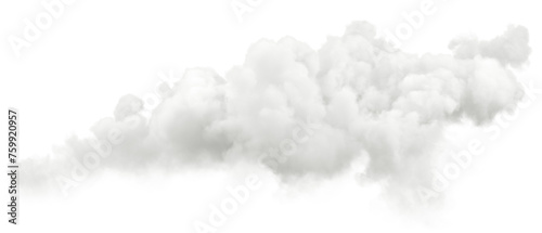 Fluffy steam cloudscape panoramic on transparent backgrounds 3d illustrations png