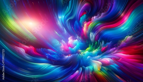 Vibrant Abstract Fluidity - Digital Art Background