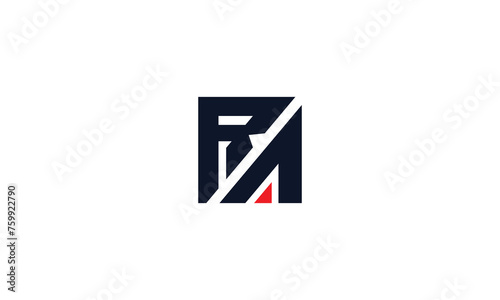 Vector RA logo, Letter RA, AR letter logo design. Initial letter AR uppercase monogram logo. photo