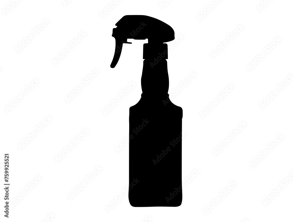 Water spray bottle silhouette vector art Water spray bottle silhouette vector art