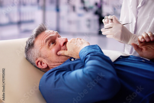 Scared Patient At Dentist