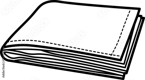 Fire Blanket Outline Illustration Vector