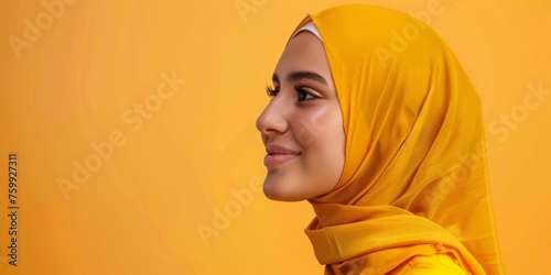 woman in hijab close-up portrait Generative AI © València