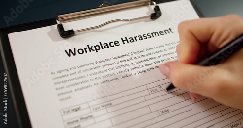 Woman Sexual Harassment In Office. Harassed At Workplace