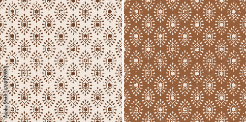 Digital Ajrakh seamless pattern. block print Pattern and batik print Background digital printing textile pattern. Kalamkari Block Print Seamless Pattern. EPS file format.