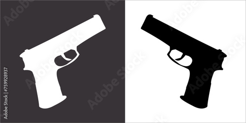 Illustration vector graphics of gun icon