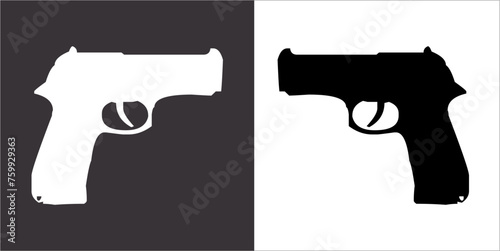 Illustration vector graphics of gun icon