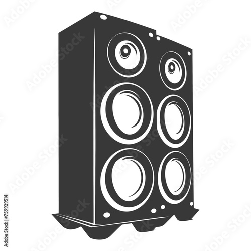 Silhouette a Music speakers black color only