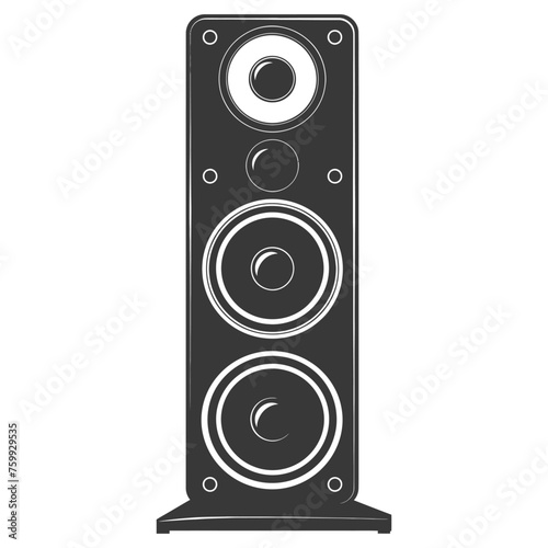 Silhouette a Music speakers black color only