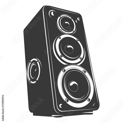 Silhouette a Music speakers black color only