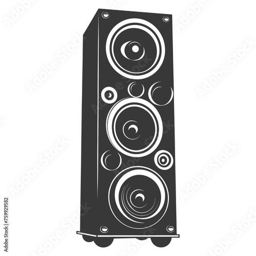 Silhouette a Music speakers black color only