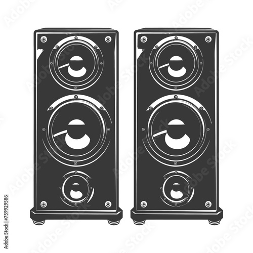 Silhouette a Music speakers black color only