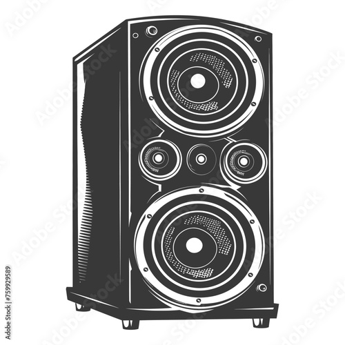 Silhouette a Music speakers black color only