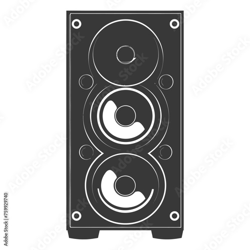 Silhouette a Music speakers black color only