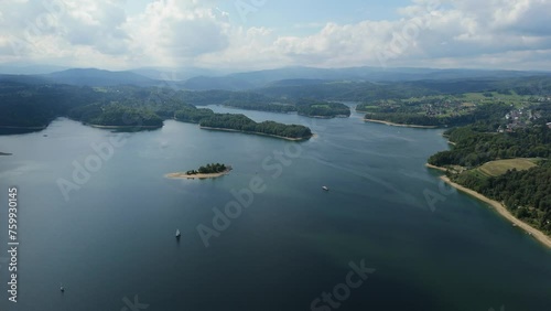 Wallpaper Mural Beautiful Landscape Lake Solina Mountains Bieszczady Aerial View Poland Torontodigital.ca