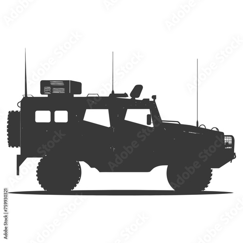 Silhouette armored vehicle combat black color only