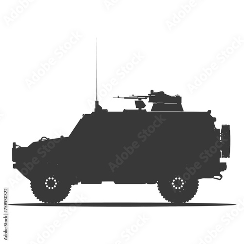 Silhouette armored vehicle combat black color only