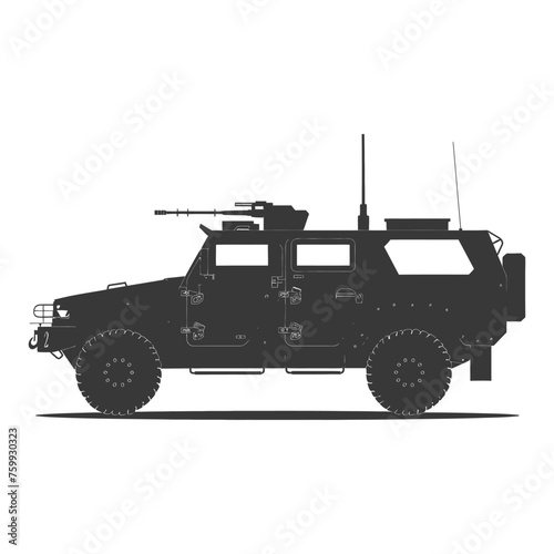 Silhouette armored vehicle combat black color only