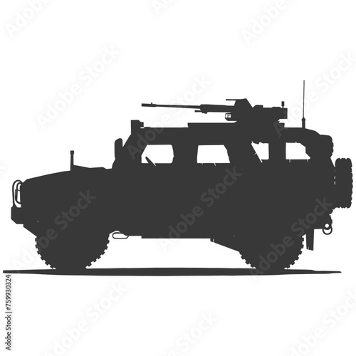 Silhouette armored vehicle combat black color only