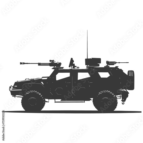Silhouette armored vehicle combat black color only