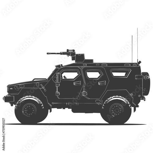 Silhouette armored vehicle combat black color only