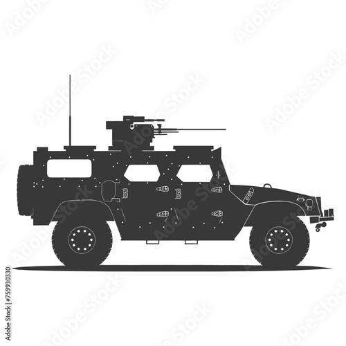 Silhouette armored vehicle combat black color only