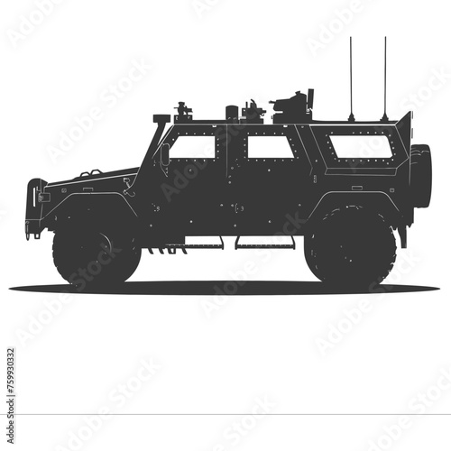 Silhouette armored vehicle combat black color only