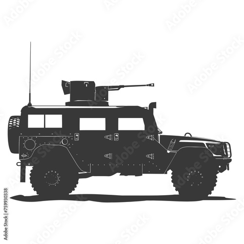 Silhouette armored vehicle combat black color only