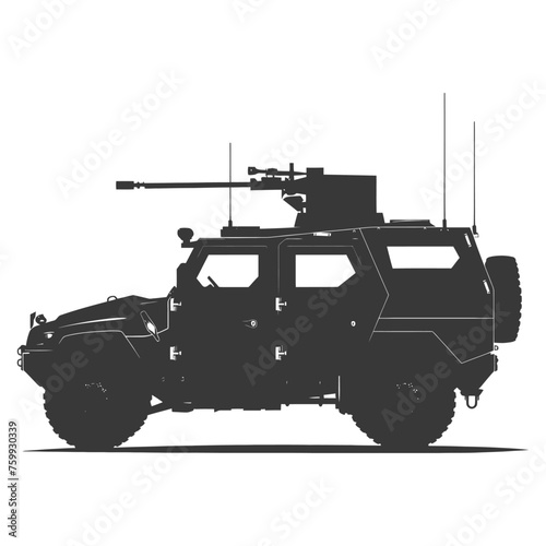 Silhouette armored vehicle combat black color only