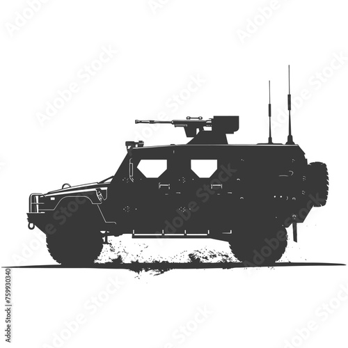 Silhouette armored vehicle combat black color only