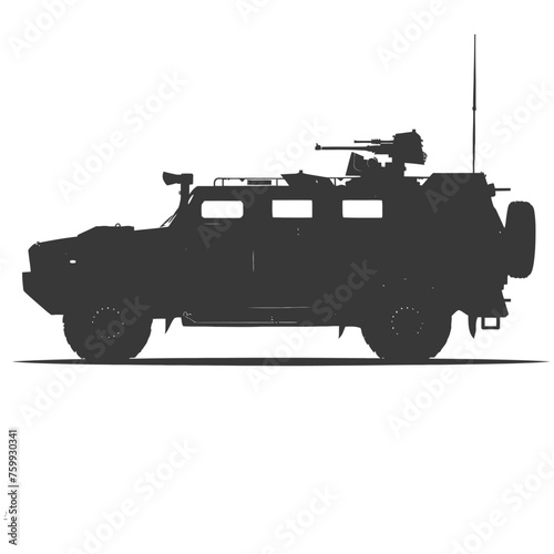 Silhouette armored vehicle combat black color only