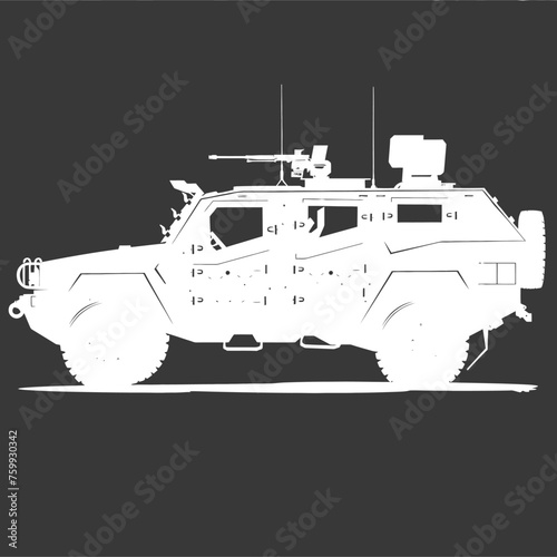 Silhouette armored vehicle combat black color only