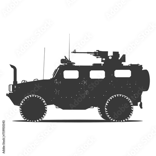 Silhouette armored vehicle combat black color only