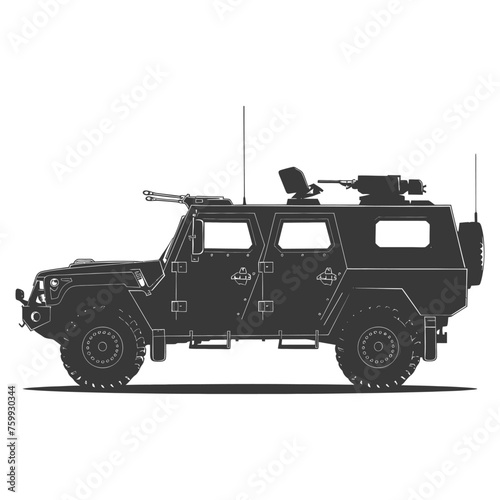Silhouette armored vehicle combat black color only