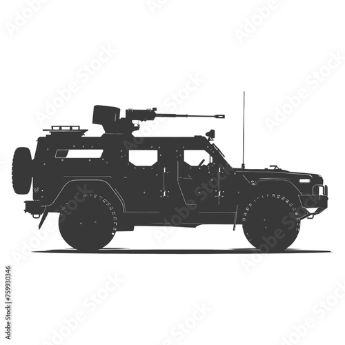 Silhouette armored vehicle combat black color only