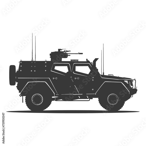 Silhouette armored vehicle combat black color only