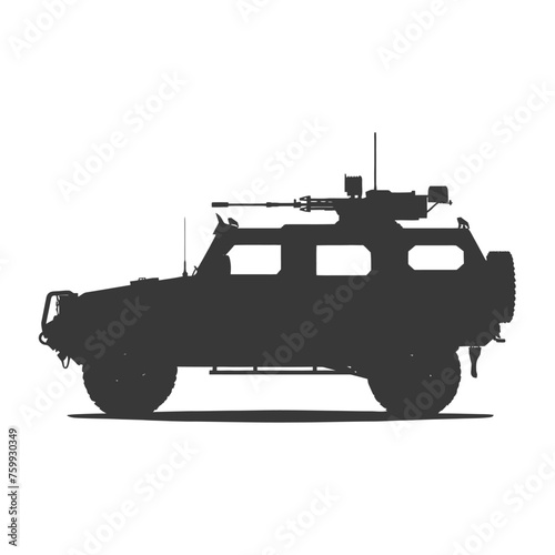 Silhouette armored vehicle combat black color only