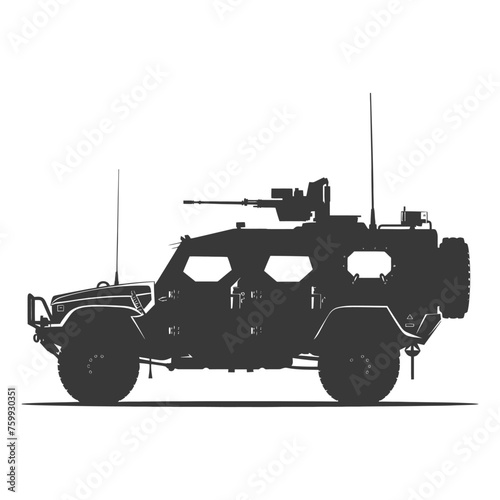 Silhouette armored vehicle combat black color only