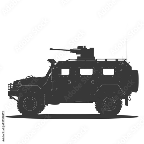 Silhouette armored vehicle combat black color only