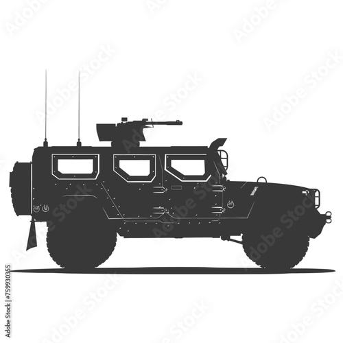 Silhouette armored vehicle combat black color only