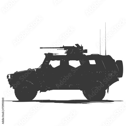 Silhouette armored vehicle combat black color only